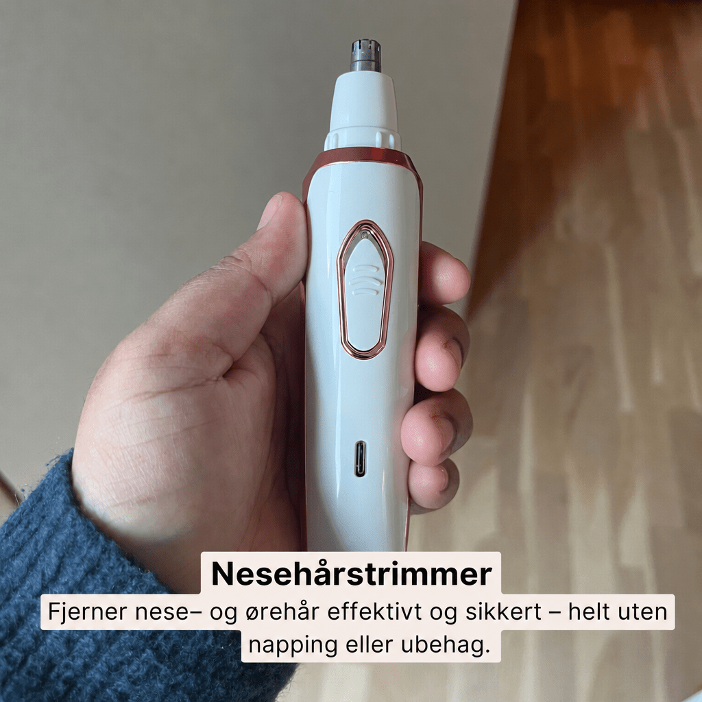 GlowTrim – 4 - i - 1 hårfjerner med LED og utskiftbare hoder - AVABeauty.no